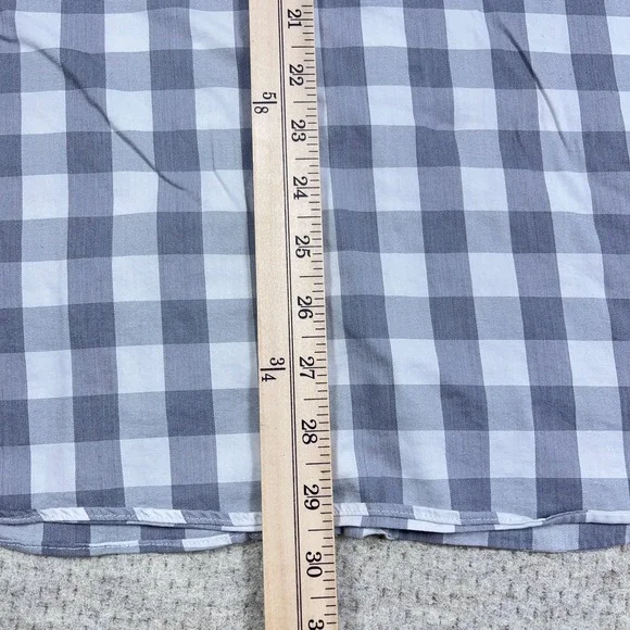 Faherty Shirt Men XXL 2XL Grey Check Plaid Button Up Cotton Dress Casual Adult * - Picture 13 of 16